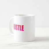 HUSTLE - Rosa Kaffeetasse (Vorderseite Links)