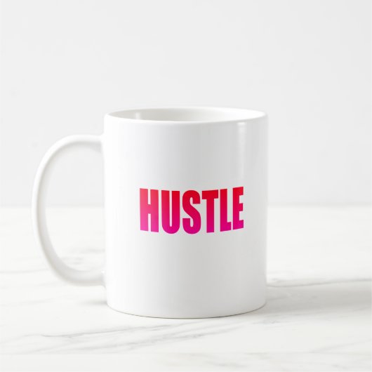 HUSTLE - Rosa Kaffeetasse (Links)