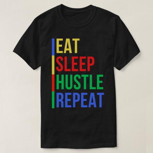 Hustle Routine Mood Colors Pocket T-Shirt (Design vorne)