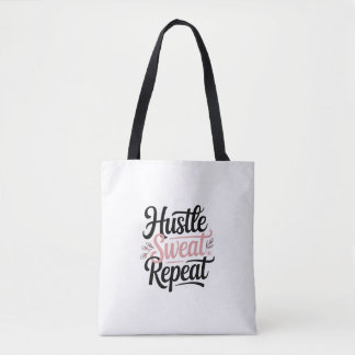 Hustle Sweat Repeat Motivational Gym Tote Bag Tasche