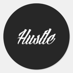 Hustle Tattoo Style Runder Aufkleber