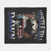 Hustle Till Dawn - Stadtdesign Fleecedecke (Vorderseite (Horizontal))