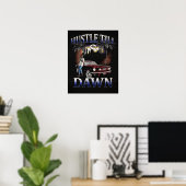 Hustle Till Dawn - Stadtdesign Poster (Heimbüro)
