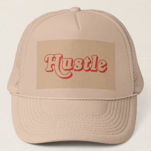 Hustle Trucker Mütze   Retro-Typografie-Basecap  