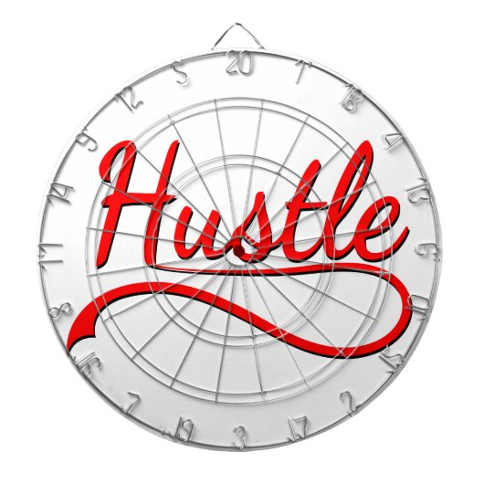 Hustle Typografy Art Dartscheibe (vorne)