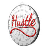Hustle Typografy Art Dartscheibe (Vorderseite rechts)