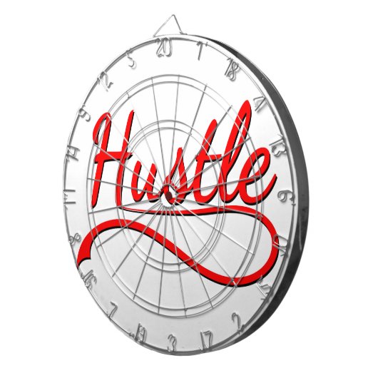 Hustle Typografy Art Dartscheibe (Vorderseite rechts)