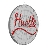 Hustle Typografy Art Dartscheibe (Vorderseite Links)
