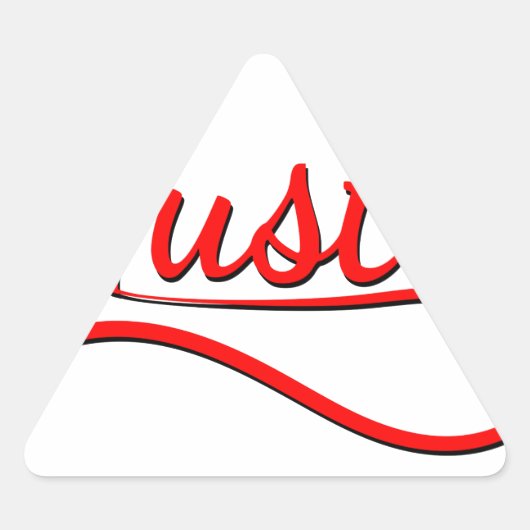 Hustle Typografy Art Dreieckiger Aufkleber (Vorderseite)