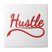 Hustle Typografy Art Fliese (Vorderseite)