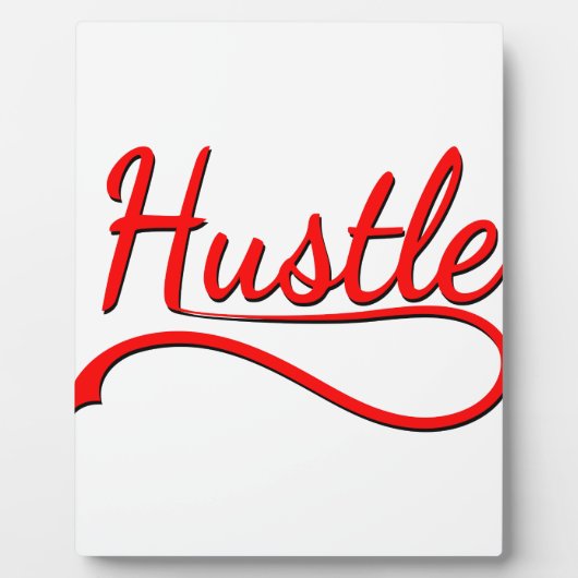 Hustle Typografy Art Fotoplatte (Vorderseite)