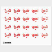 Hustle Typografy Art Herz-Aufkleber (Blatt)