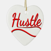 Hustle Typografy Art Keramik Ornament (Rechts)
