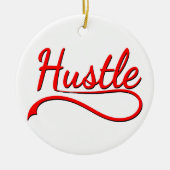 Hustle Typografy Art Keramikornament (Vorne)