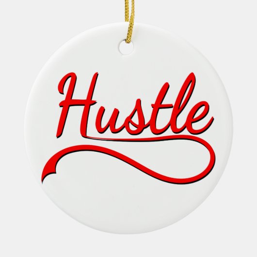 Hustle Typografy Art Keramikornament (Vorne)