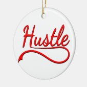 Hustle Typografy Art Keramikornament (Links)