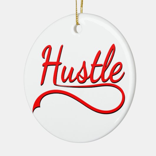 Hustle Typografy Art Keramikornament (Links)