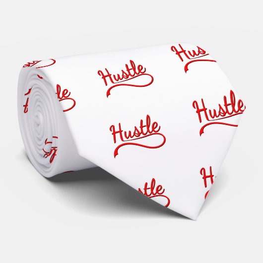 Hustle Typografy Art Krawatte (Gerollt)