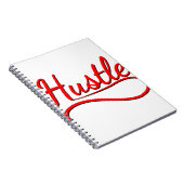 Hustle Typografy Art Notizblock (Rechte Seite)