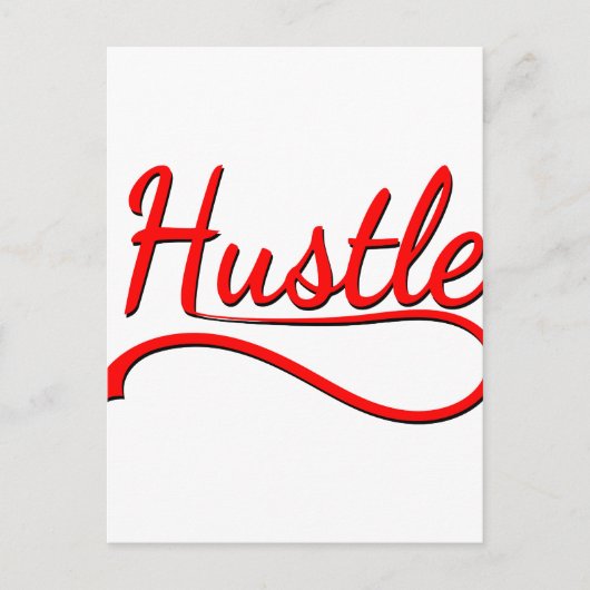 Hustle Typografy Art Postkarte (Vorderseite)