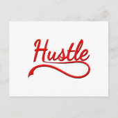 Hustle Typografy Art Postkarte (Vorderseite)