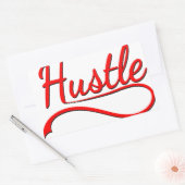 Hustle Typografy Art Rechteckiger Aufkleber (Umschlag)