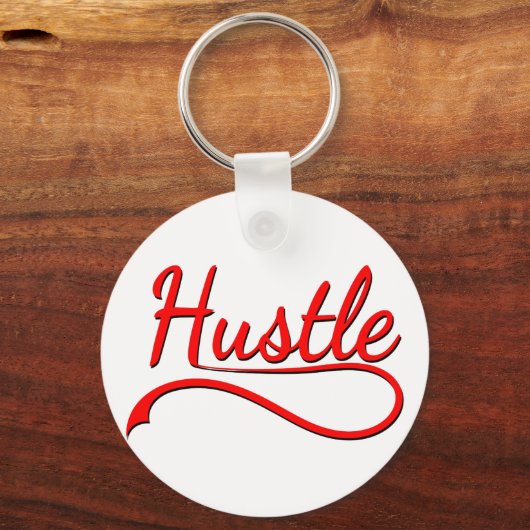 Hustle Typografy Art Schlüsselanhänger (Vorderseite)