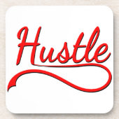 Hustle Typografy Art Untersetzer (Vorderseite)