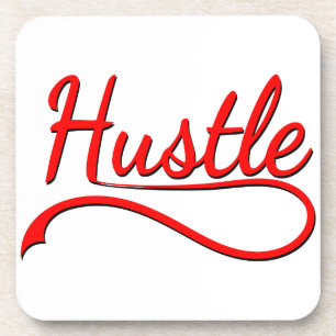 Hustle Typografy Art Untersetzer