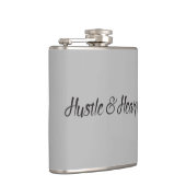 Hustle und Herztypografie Flachmann (Rechts)
