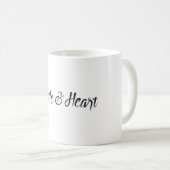 Hustle und Herztypografie Kaffeetasse (VorderseiteRechts)
