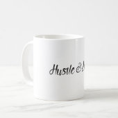 Hustle und Herztypografie Kaffeetasse (Vorderseite Links)