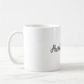 Hustle und Herztypografie Kaffeetasse (Links)
