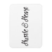 Hustle und Herztypografie Magnet (Vertikal)