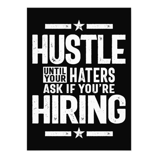 Hustle Unternehmerin Shirt Husters bis Ihre Hasser Fotodruck (Vorne)