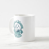 Hustle & Wheeze Wanderclub Kaffeetasse (Vorderseite Links)