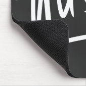 Hustle White Handwriting Typografie Mousepad (Ecke)