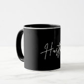 Hustle Zitat Kaffeetasse (Vorderseite Links)