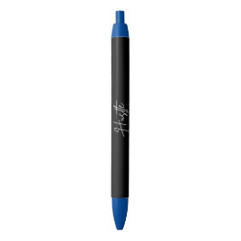 Hustle-Zitat-Stift – Minimales Schwarz-Weiß-Text Kugelschreiber