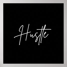 Hustle-Zitat-Wandkunst – Moderner minimaler Poster