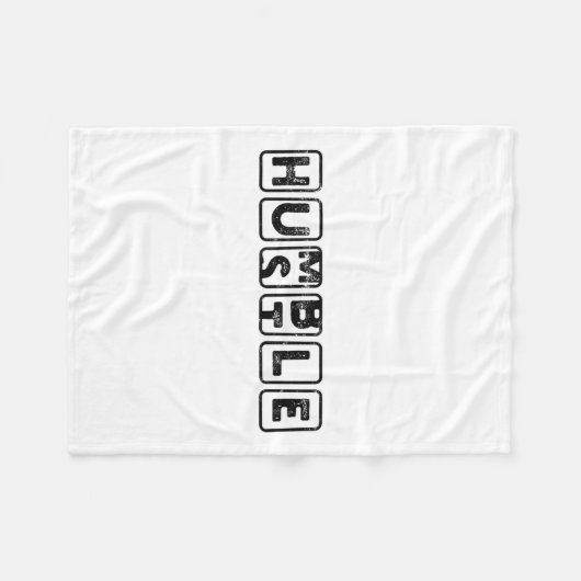 Hustlehumble - Motivation Fleecedecke (Vorderseite (Horizontal))