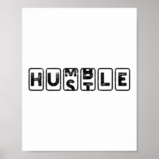 Hustlehumble - Motivation  Poster (Vorne)