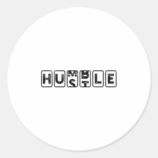 Hustlehumble - Motivation  Runder Aufkleber (Vorderseite)