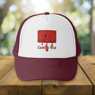 Hut aus roter Herzkassette Truckerkappe