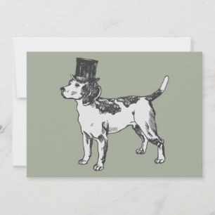 Hut-Beagle-Hund eigenwillig whimsical Einladung