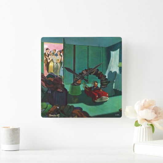 Hut-Brücke Quadratische Wanduhr (Zuhause)