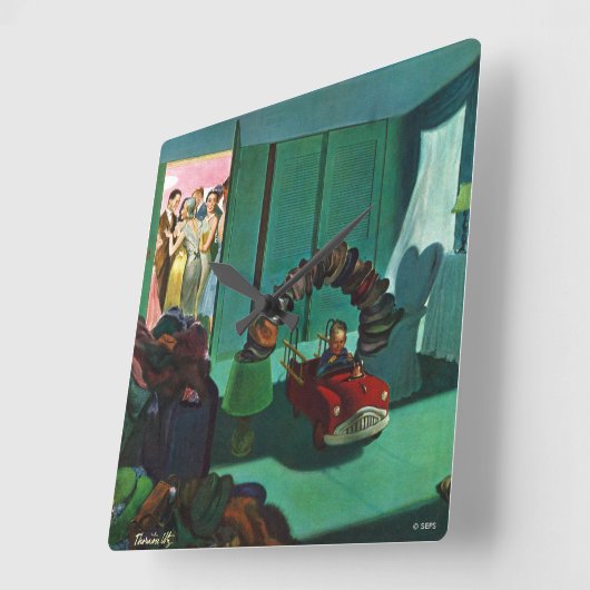 Hut-Brücke Quadratische Wanduhr (Winkel)