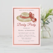 Hut Derby Party Einladung (Stehend Vorderseite)