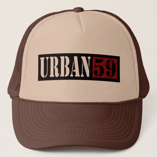 Hut des Logo-Urban59 Truckerkappe (Vorderseite)