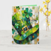 Hut für St. Patrick's Day Karte (Gelbe Blume)